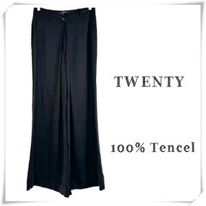 Twenty Montreal Pleated Tencel Wide Pants in Black NG6P-010